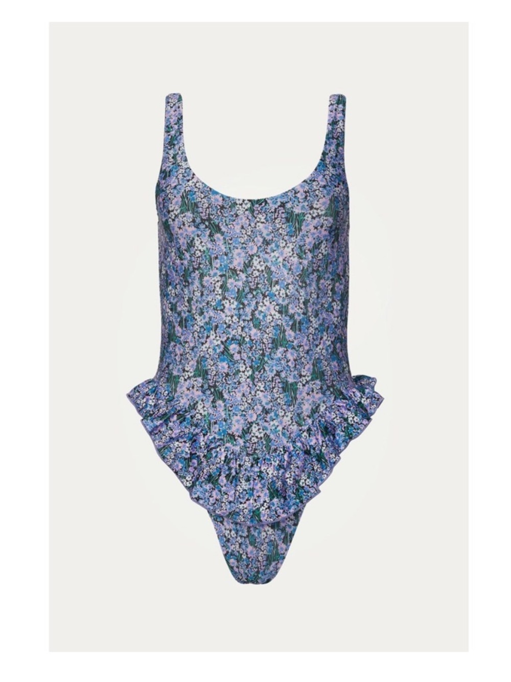 NWOT Beach Riot Willow Ditsy Floral Lilac Blue One Piece Swimsuit